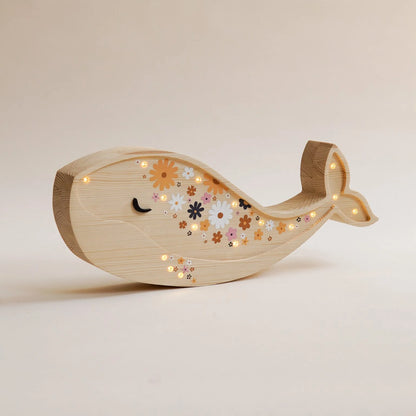 ROOMGAGA wooden whale lamp