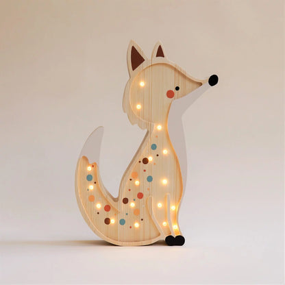 ROOMGAGA wooden fox lamp