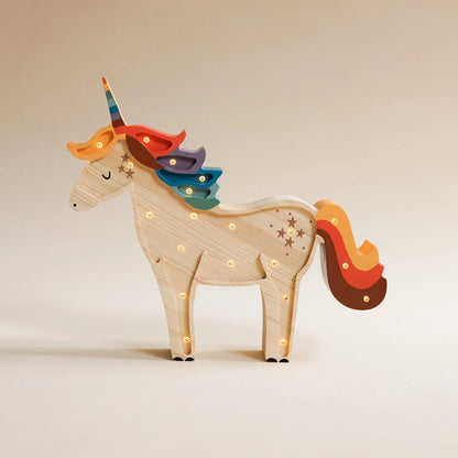 Lampe licorne en bois ROOMGAGA