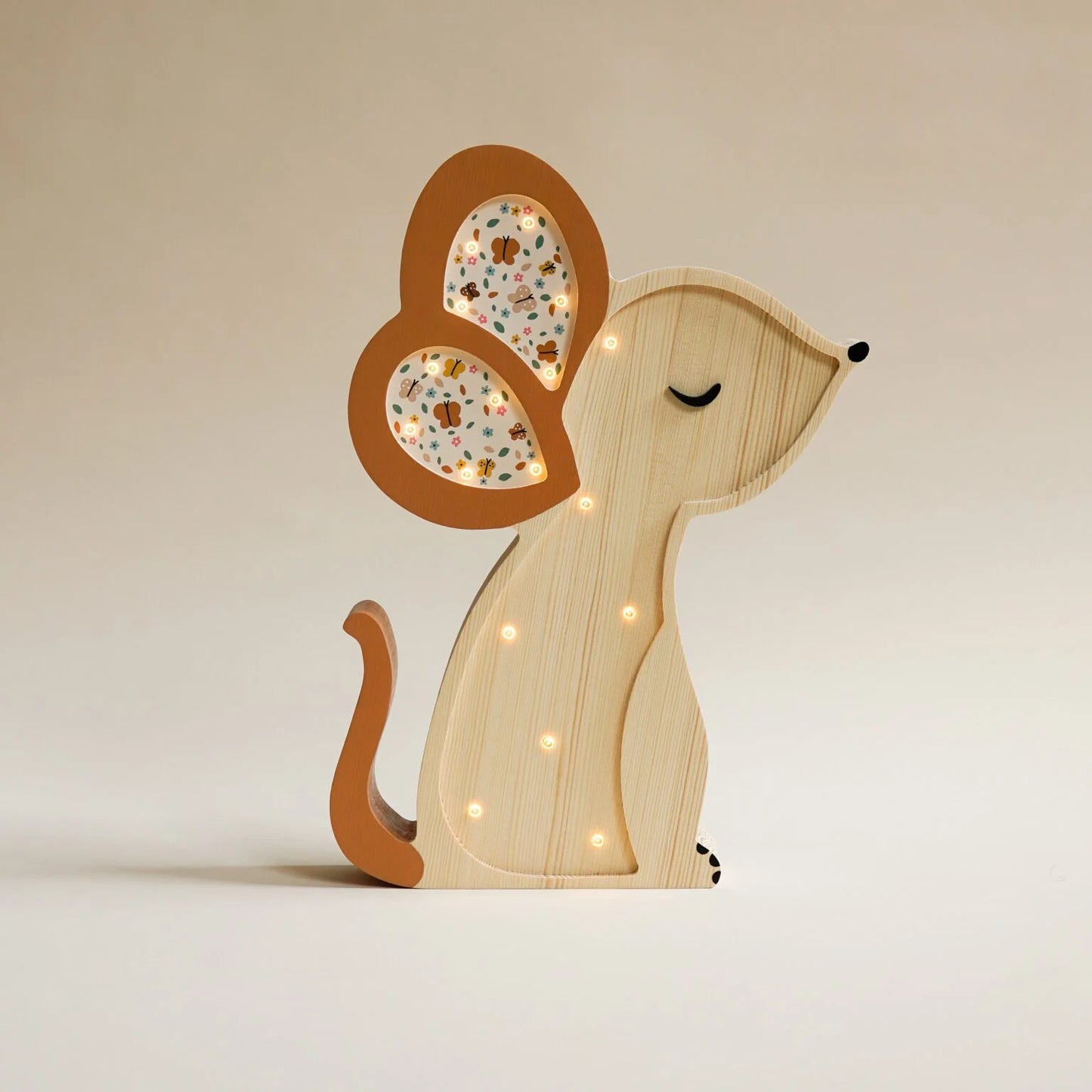 ROOMGAGA wooden mouse lamp