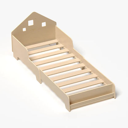 Lit extensible en forme de maison avec éclairage LED BUSYKIDS