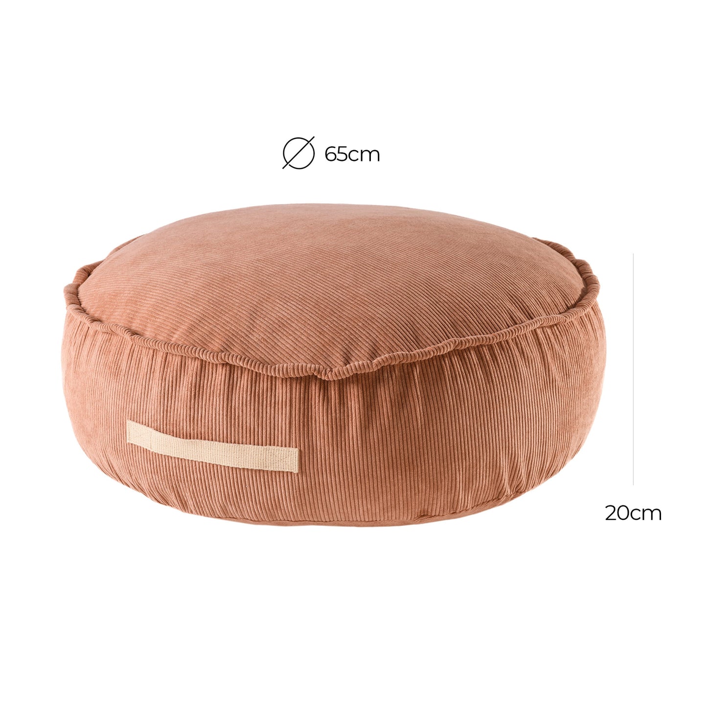 Pouf rond en velours côtelé MEOWBABY