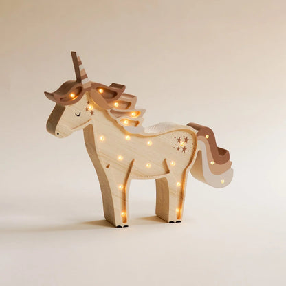 Lampe licorne en bois ROOMGAGA