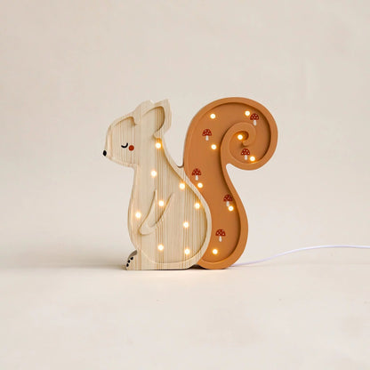 Lampe écureil en bois ROOMGAGA