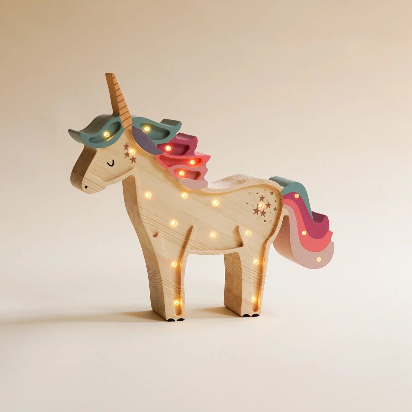 Lampe licorne en bois ROOMGAGA