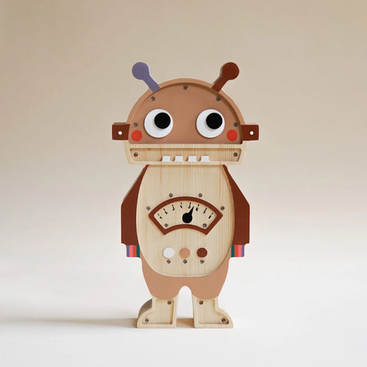 ROOMGAGA wooden robot lamp