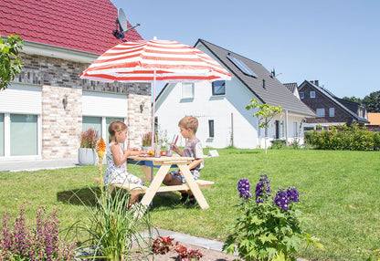 Table de pique-nique "Nicki" en bois avec bacs sensoriels