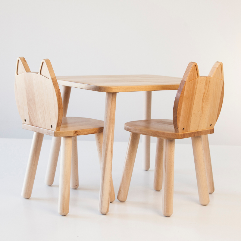 Ensemble table et chaise "chat" 2-4 ans ODEAS