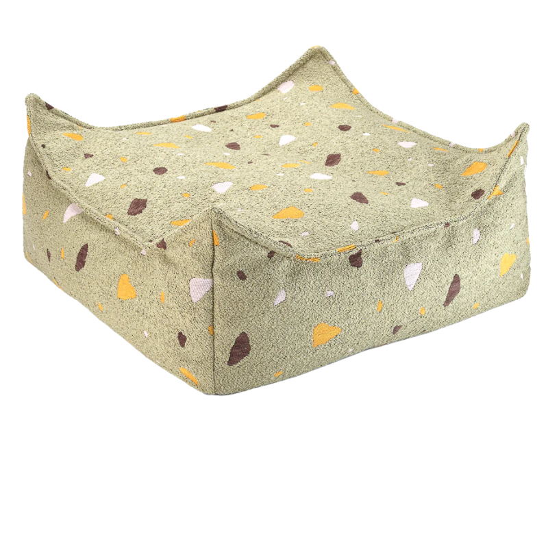 Pouf carré en teddy "Terrazzo" WIGIWAMA