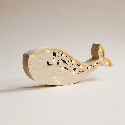 ROOMGAGA wooden whale lamp