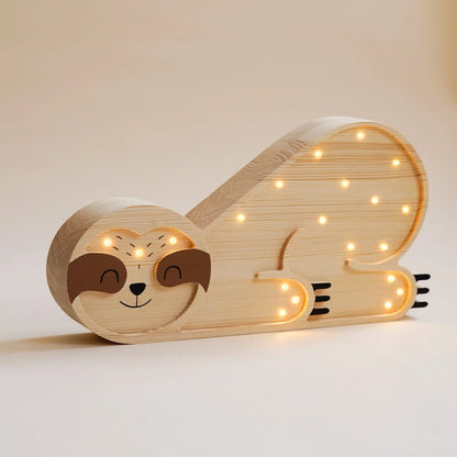 ROOMGAGA wooden sloth lamp