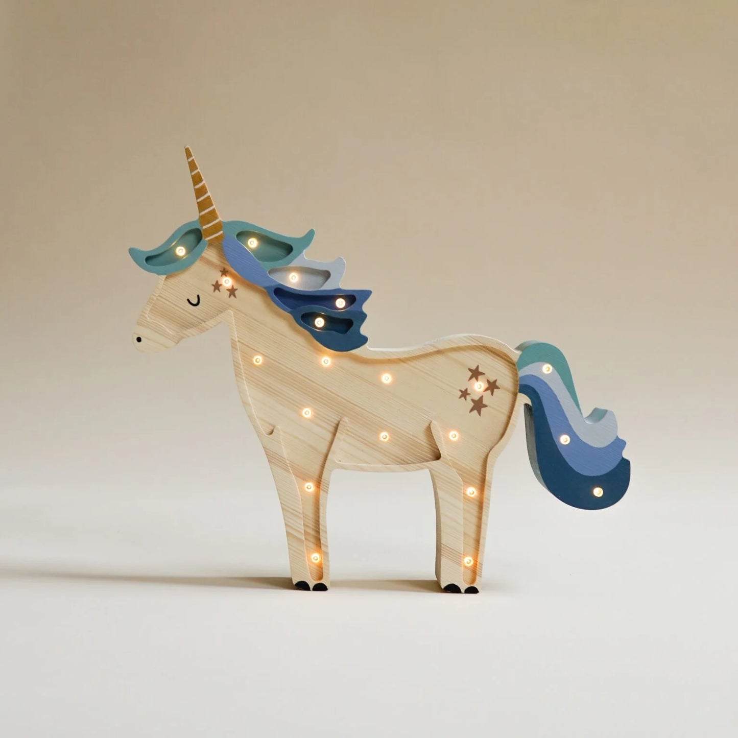 Lampe licorne en bois ROOMGAGA