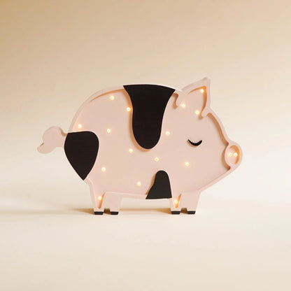 ROOMGAGA wooden pig lamp