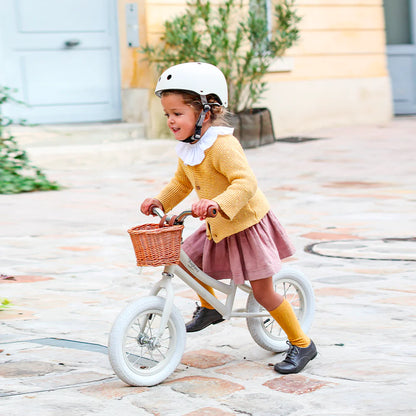 Vintage beige balance bike and BAGHERA helmet (3-6 years old)