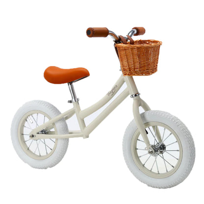 Vintage beige balance bike and BAGHERA helmet (3-6 years old)