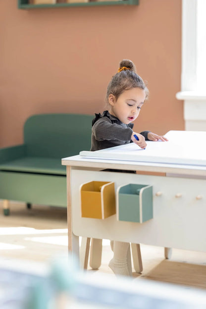 Rangement pour la table de jeu, table de dessin, établi et cuisine FLEXA