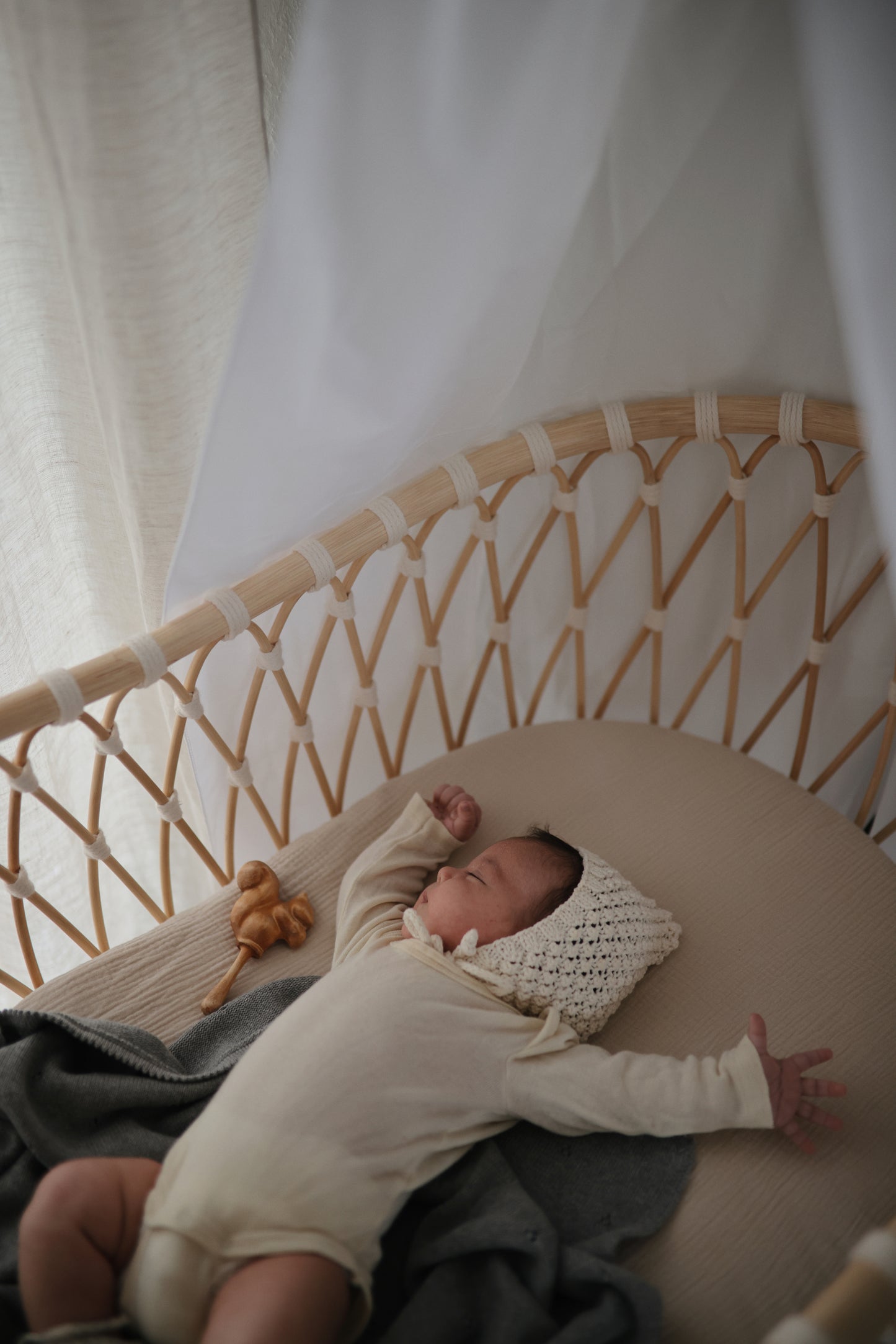 Rattan cradle "EMIL" vegan BERMBACH