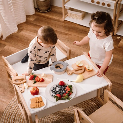 Set of 3 wooden knives with WOODJOY board