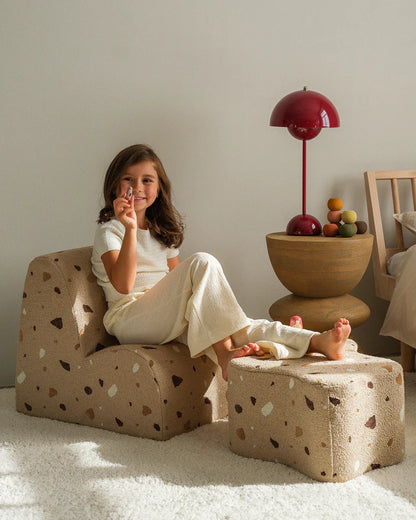 Fauteuil "Nuage Terrazzo" en teddy WIGIWAMA