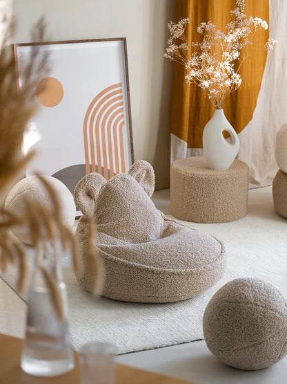 Pouf "Ours" en teddy WIGIWAMA