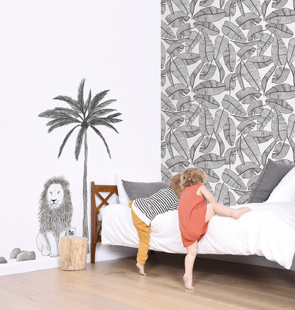 Children's wallpaper "Tropical leaf pattern" LILIPINSO