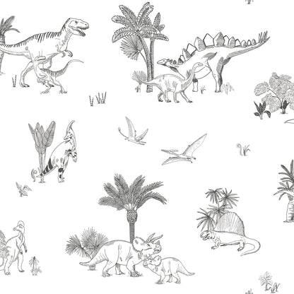 Papier peint enfants "Motif dinosaures" LILIPINSO