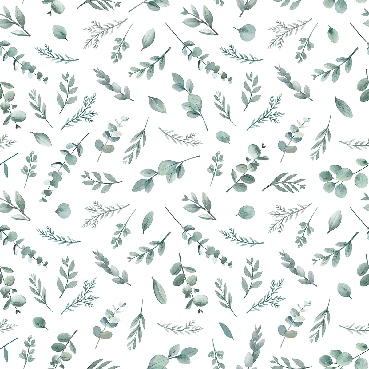 Children's wallpaper "Eucalyptus leaf pattern" LILIPINSO