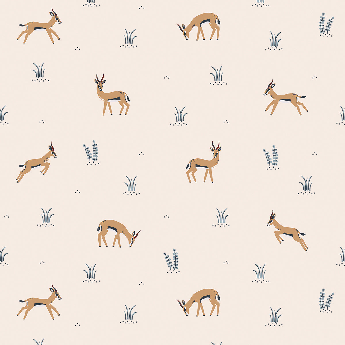 Children's wallpaper "Gazelle pattern" LILIPINSO