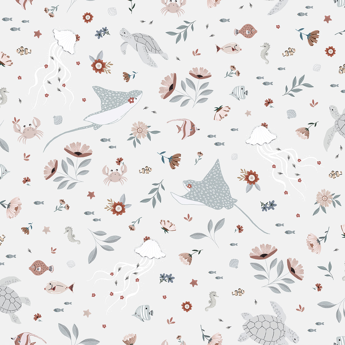 Children's wallpaper "Ocean animal pattern" LILIPINSO