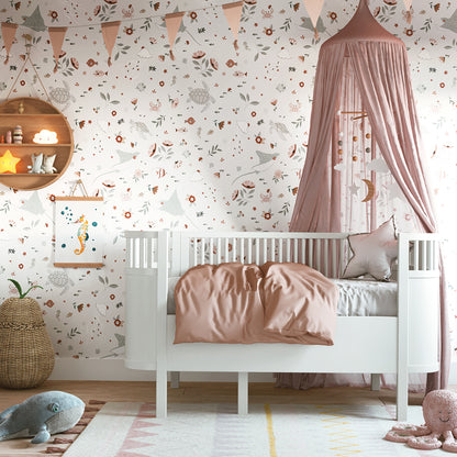 Children's wallpaper "Ocean animal pattern" LILIPINSO