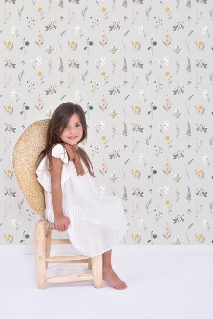 Children's wallpaper "Meadow flower pattern" LILIPINSO