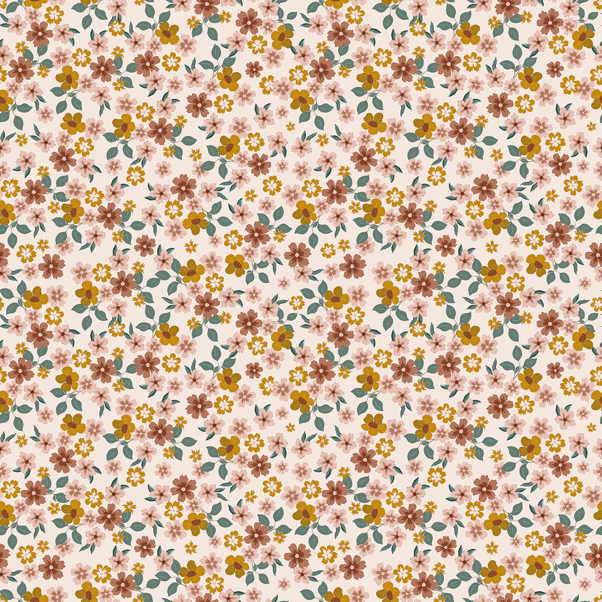 Papier peint enfants "Motif fleurs" LILIPINSO