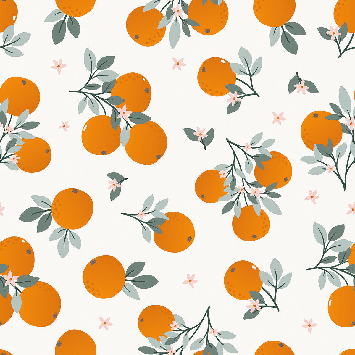 Children's wallpaper "Orange pattern" LILIPINSO