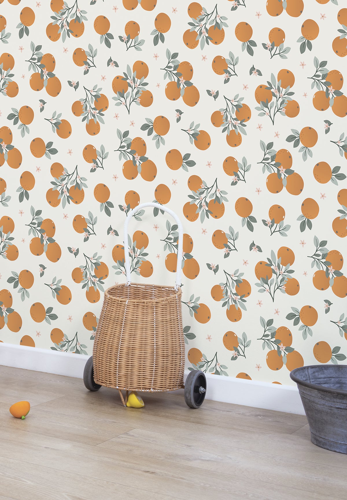 Children's wallpaper "Orange pattern" LILIPINSO