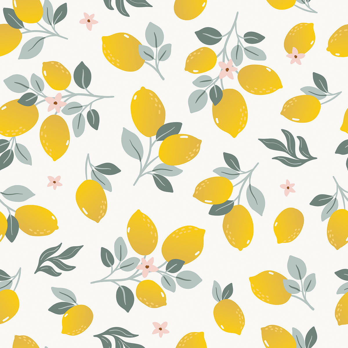 Papier peint enfants "Motif citrons" LILIPINSO