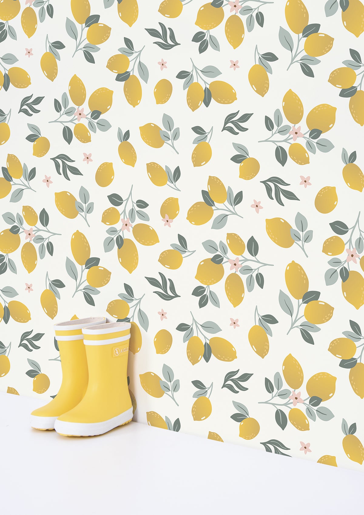 Papier peint enfants "Motif citrons" LILIPINSO