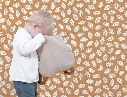 Papier peint enfants "Motif feuilles de chêne" LILIPINSO