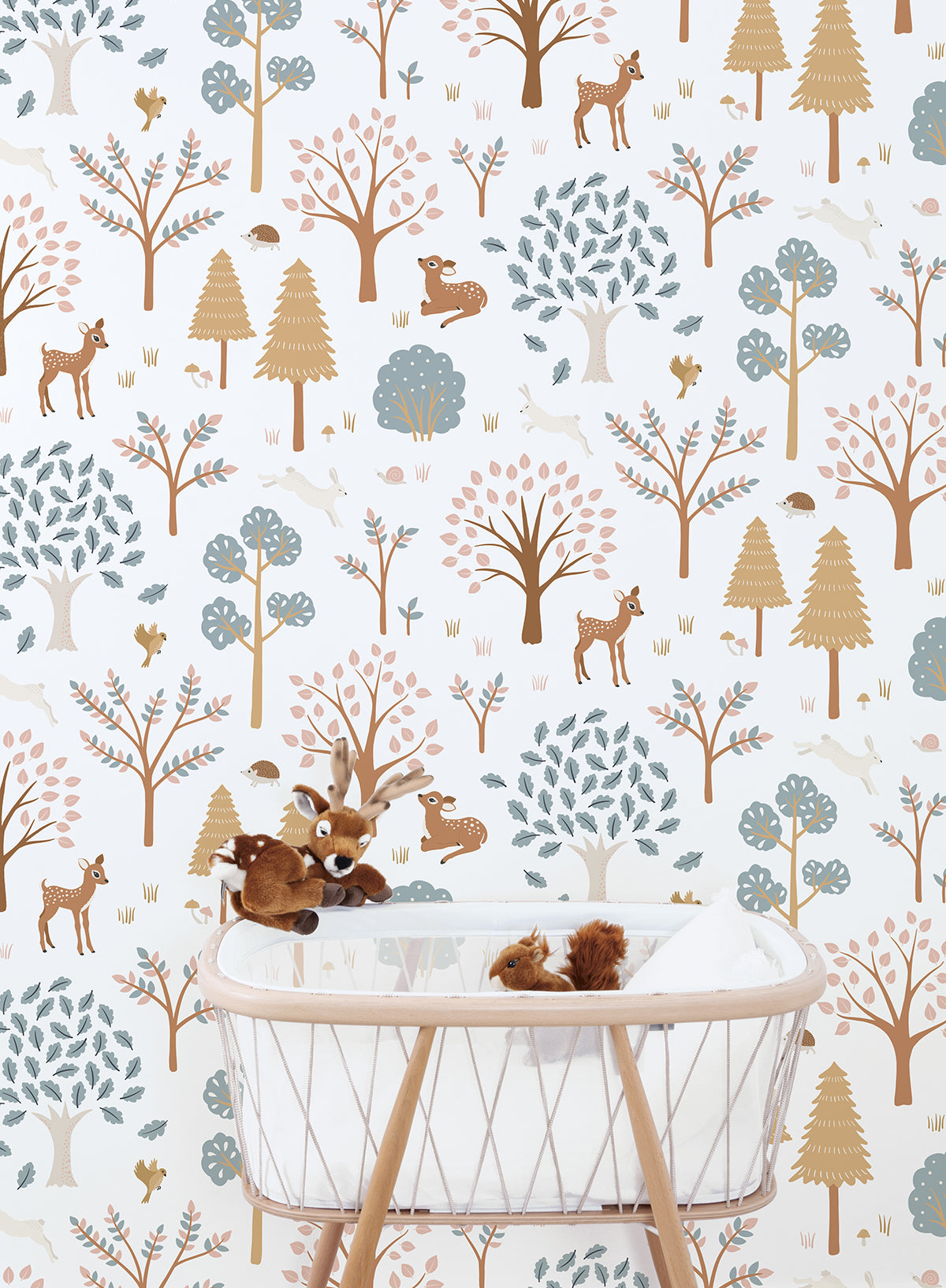 Papier peint enfants "Motif forêt (biche)" LILIPINSO