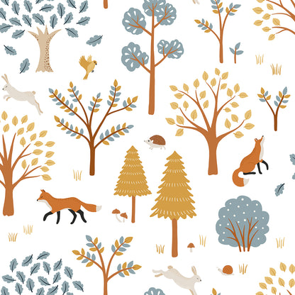 Children's wallpaper "Forest pattern (fox)" LILIPINSO