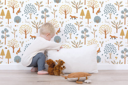 Children's wallpaper "Forest pattern (fox)" LILIPINSO