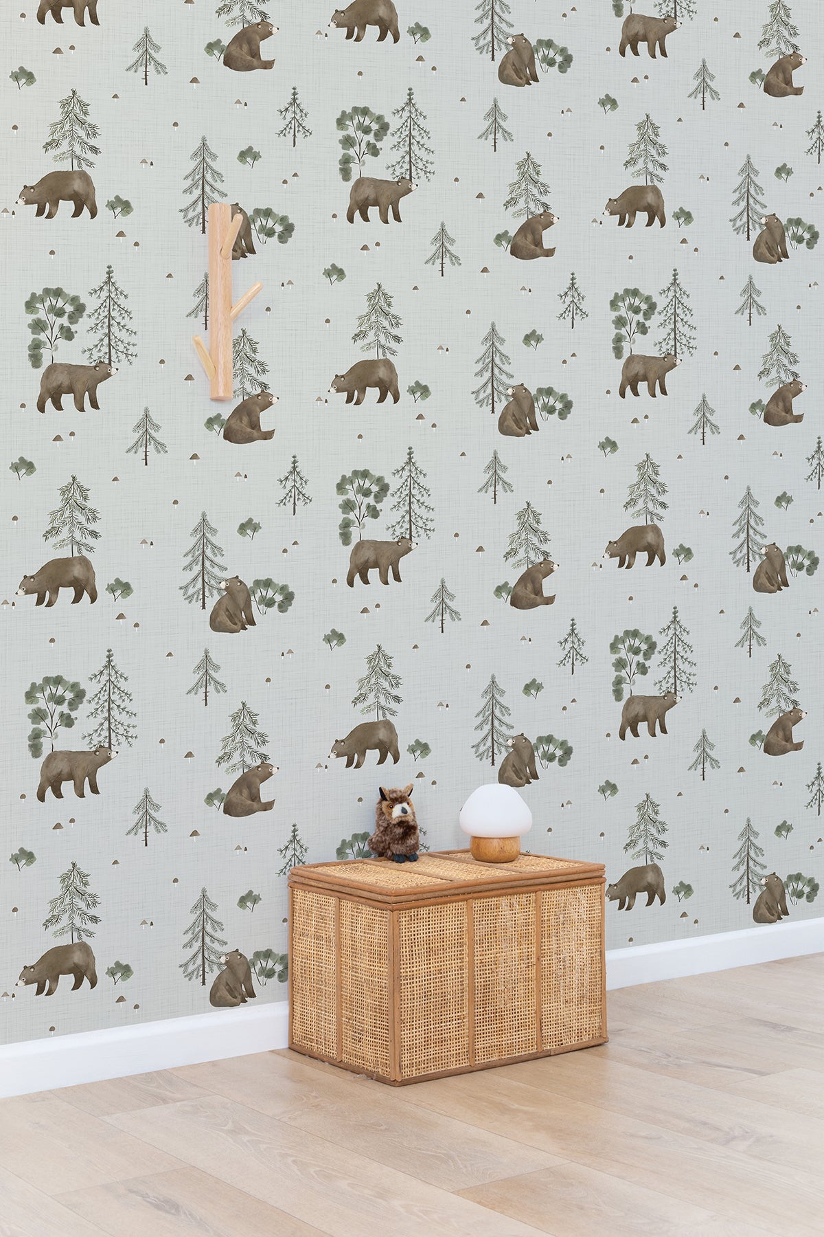 Children's wallpaper "Bear and mountain pattern" LILIPINSO