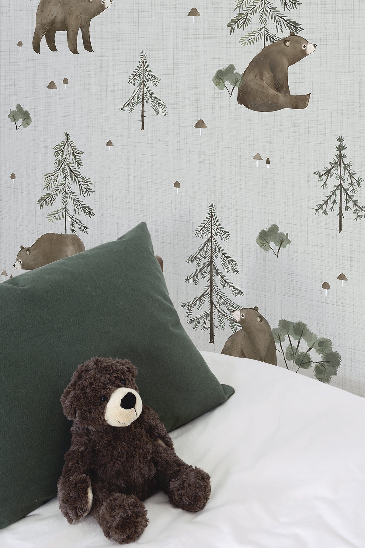 Children's wallpaper "Bear and mountain pattern" LILIPINSO