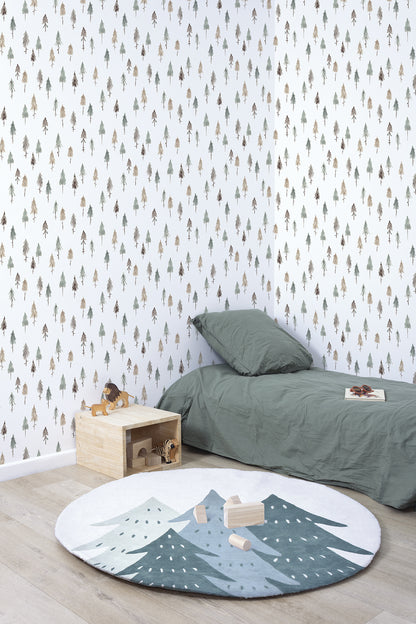 Children's wallpaper "Fir forest pattern" LILIPINSO