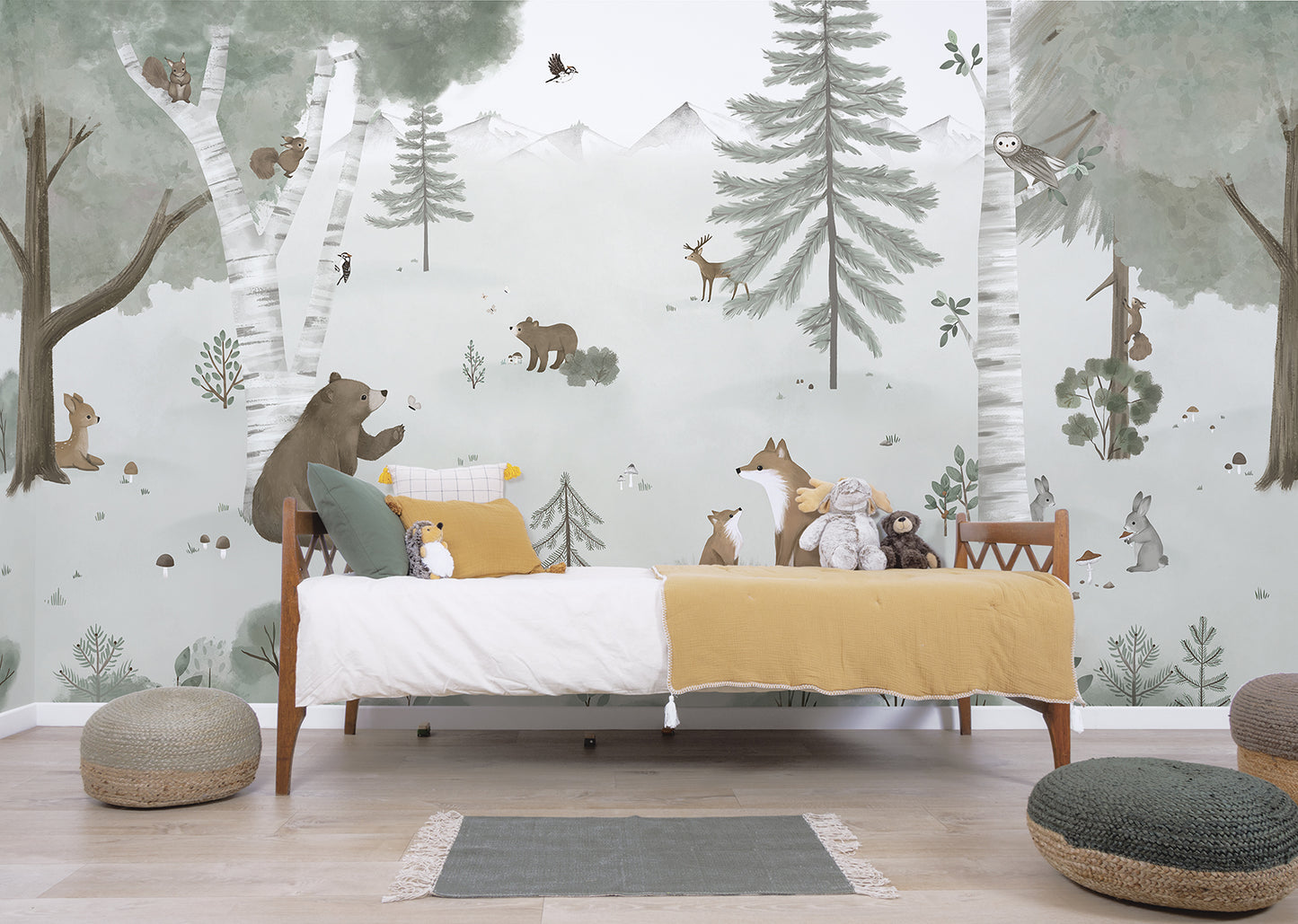 Panoramic wallpaper "Forest and animals" LILIPINSO