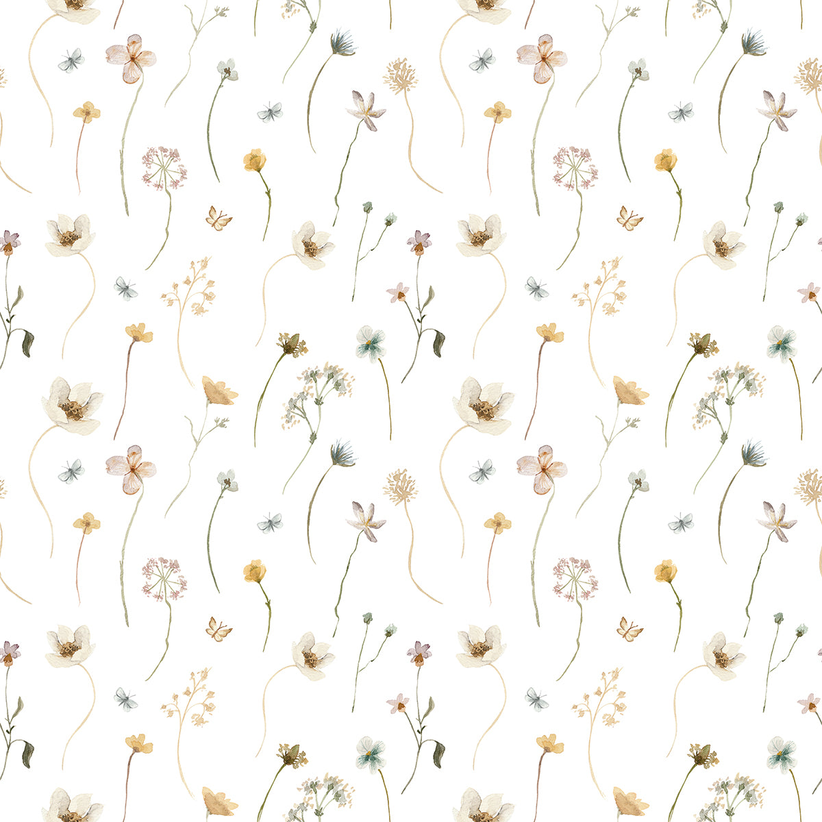 Children's wallpaper "May flowers pattern" LILIPINSO