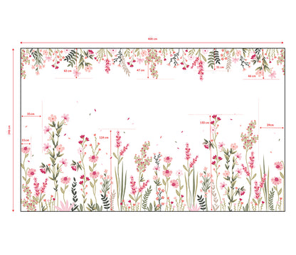 Panoramic wallpaper "A field of flowers" LILIPINSO