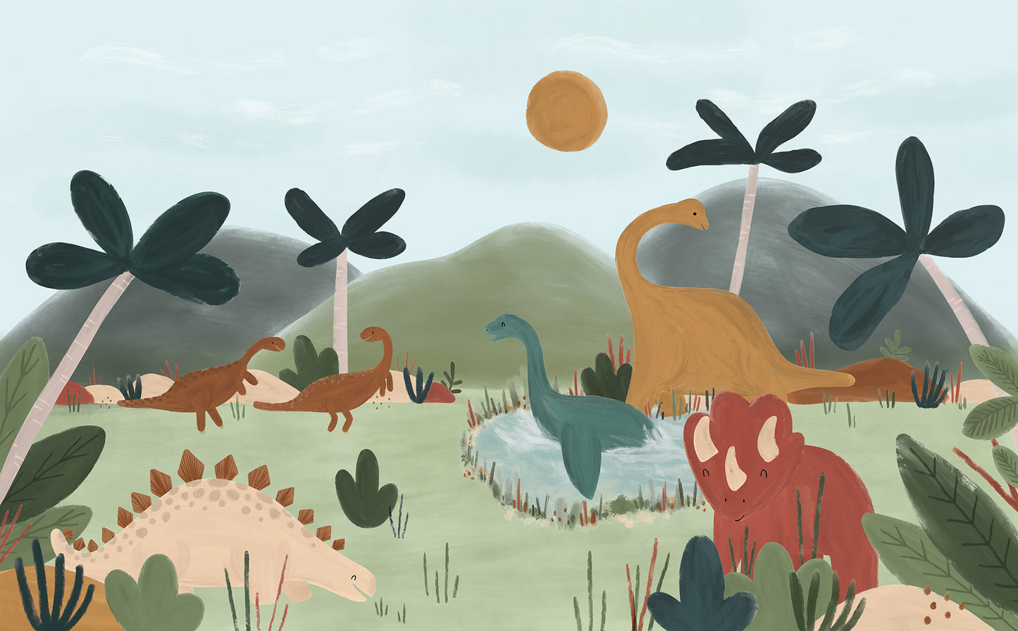 Panoramic wallpaper "Cool dinosaurs" LILIPINSO