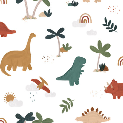 Papier peint enfants "Motif Dinosaures" LILIPINSO