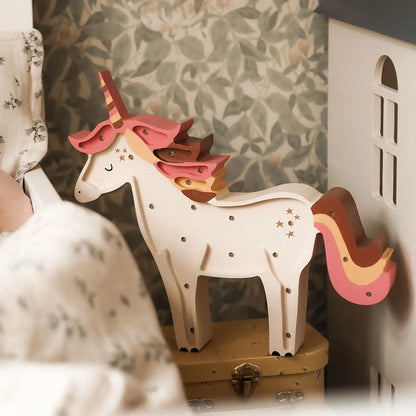 Lampe licorne en bois ROOMGAGA