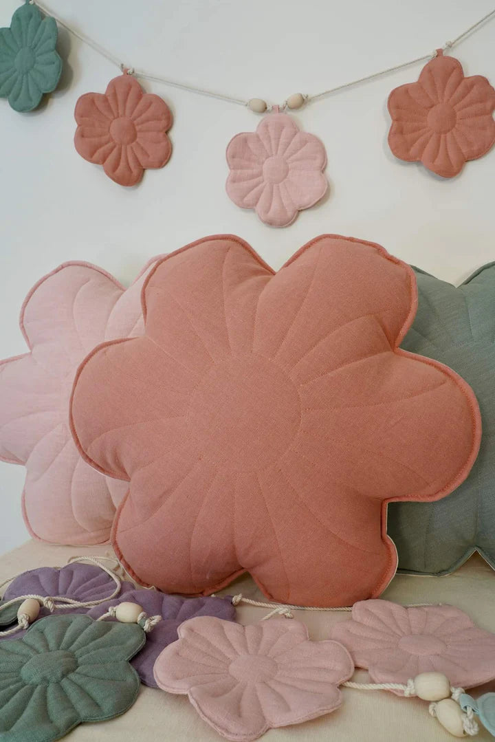 Coussin "Fleur " en lin MOI MILI